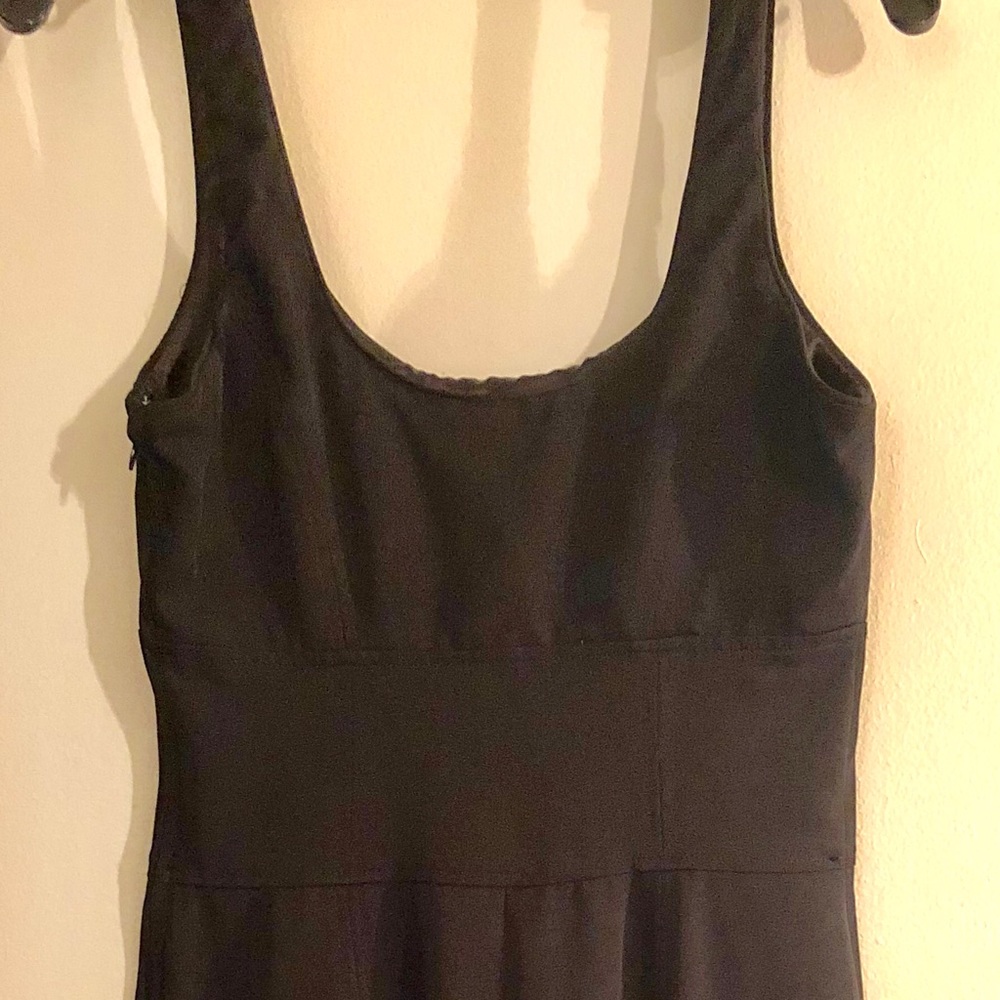 Black tank style mid length dress